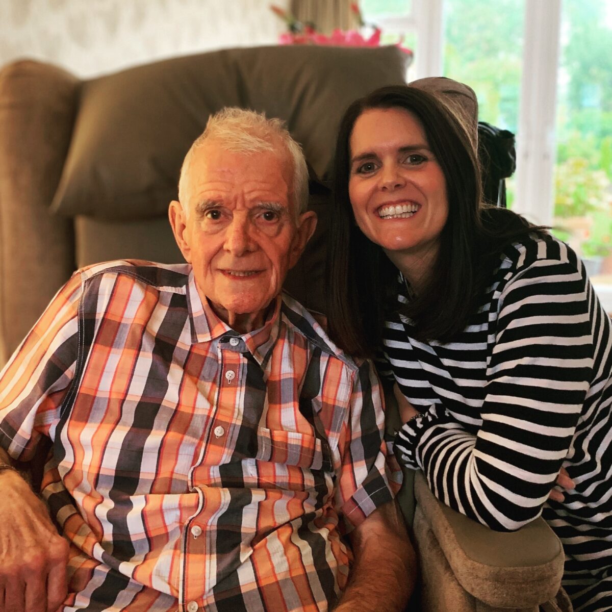 Caroline Smith with her late father Vic.