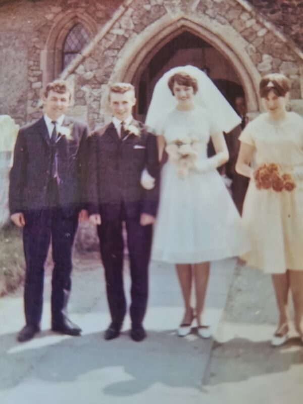 John and Shirley on their wedding day