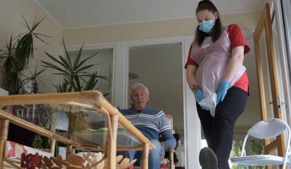 Roy and Chloe doing exercises