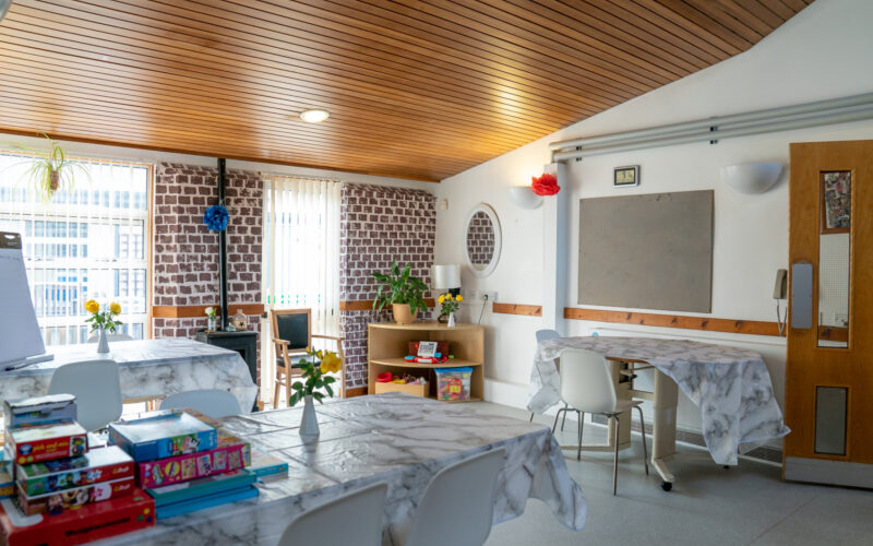 The dining room at ECL Braintree day centre.