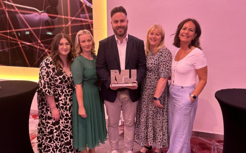 ECL's Inclusive Employment team with their MJ Award for Innovation in Building Diversity and Inclusion.