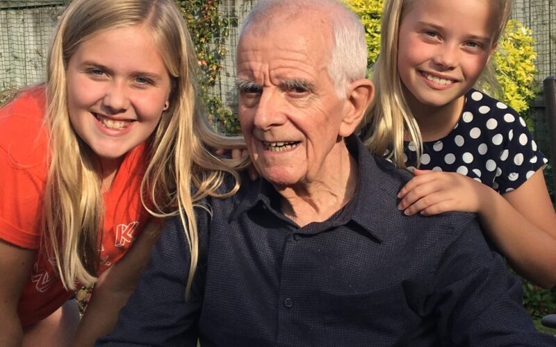 Vic Baker with his grandchildren.