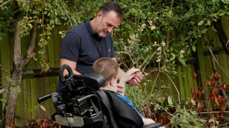 Nick Hart with a customer enjoying the outdoors and nature