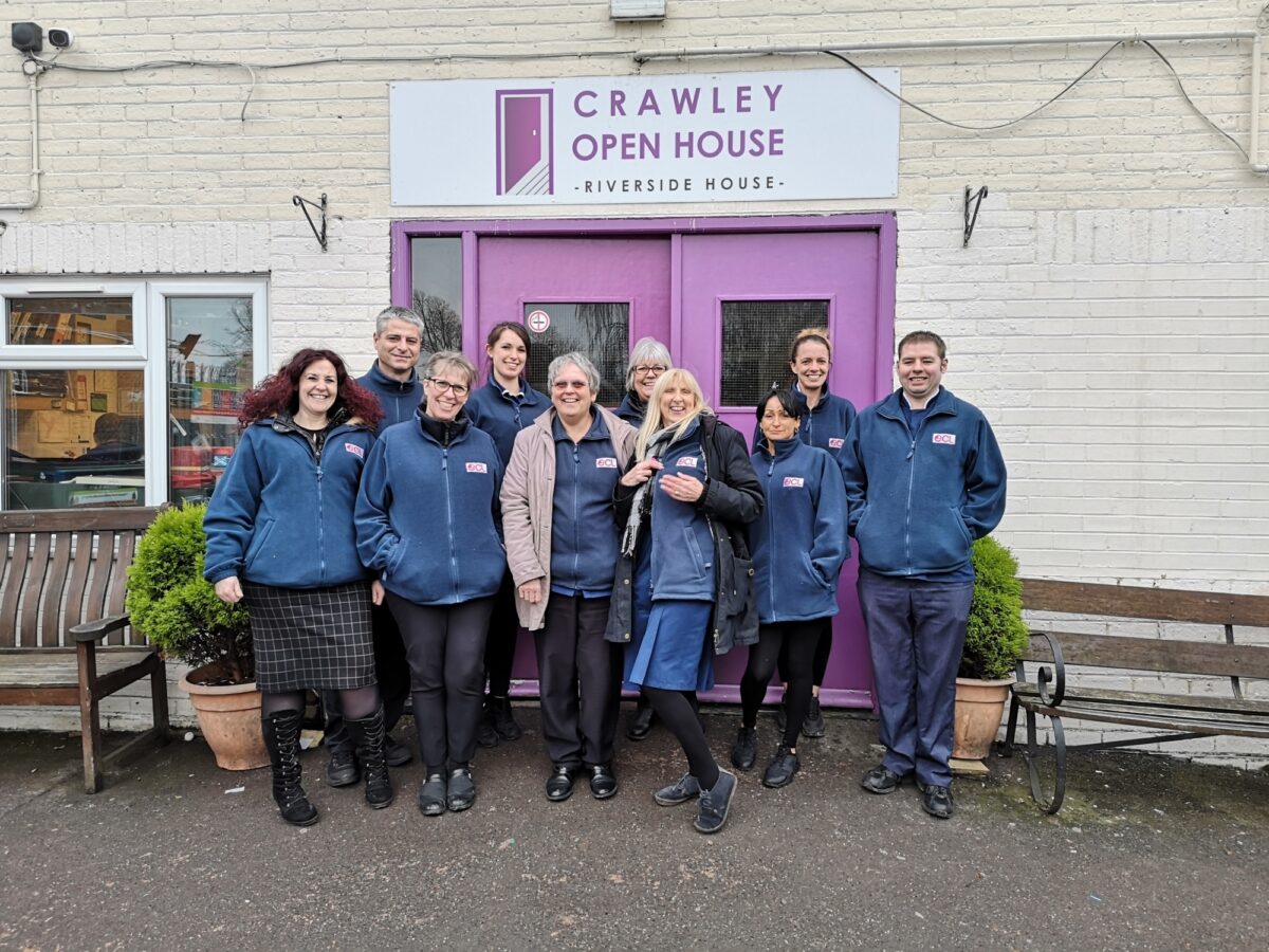 Care workers volunteer at food bank