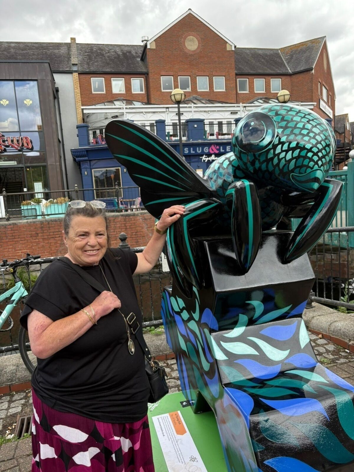 Joyce visiting the Buzz in the City art trail