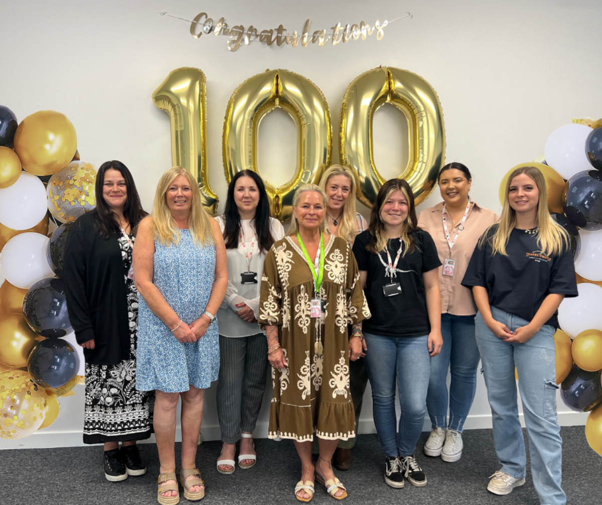 ECL Sensory Team photo with balloons
