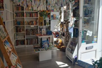 Interior of Maldon Books shop floor view from the other side of the store.