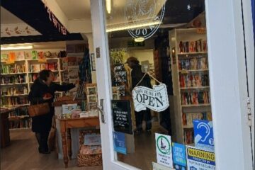 Shot if the inside of the store taken from outside giving a view from the entrance. The photo is to demonstrate that the lighting in the shop sas been replaced with brighter bulbs to help with the transference from outside to inside.