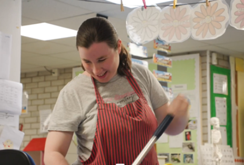 ECL Inclusive Employment customer Amy at work.