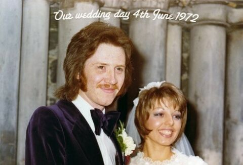 Barry and Julie on their wedding day in 1972