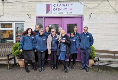 Care workers volunteer at food bank