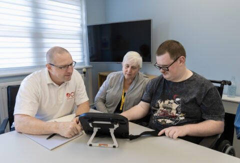 ECL staff communicating with customer using a communication device