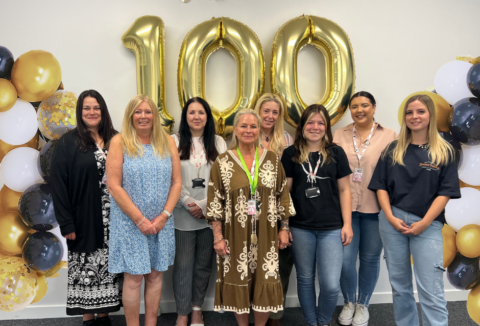 ECL Sensory Team photo with balloons