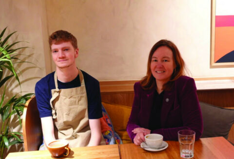 2 people having coffee